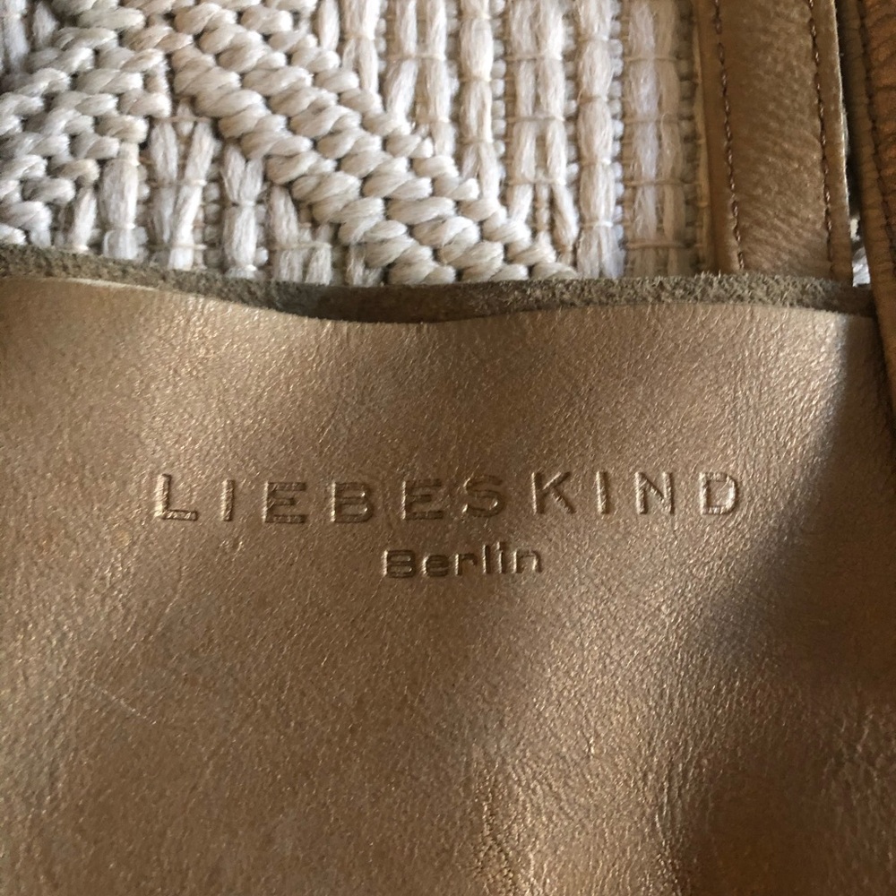 LIEBESKIND BERLIN Gold vertical tote bag